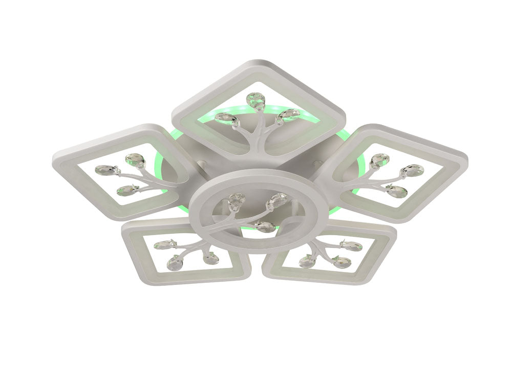 Finisaj alb mat plafoniera LED Trees Erste 3CCT dimabilă 88W