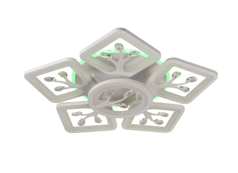 Finisaj alb mat plafoniera LED Trees Erste 3CCT dimabilă 88W