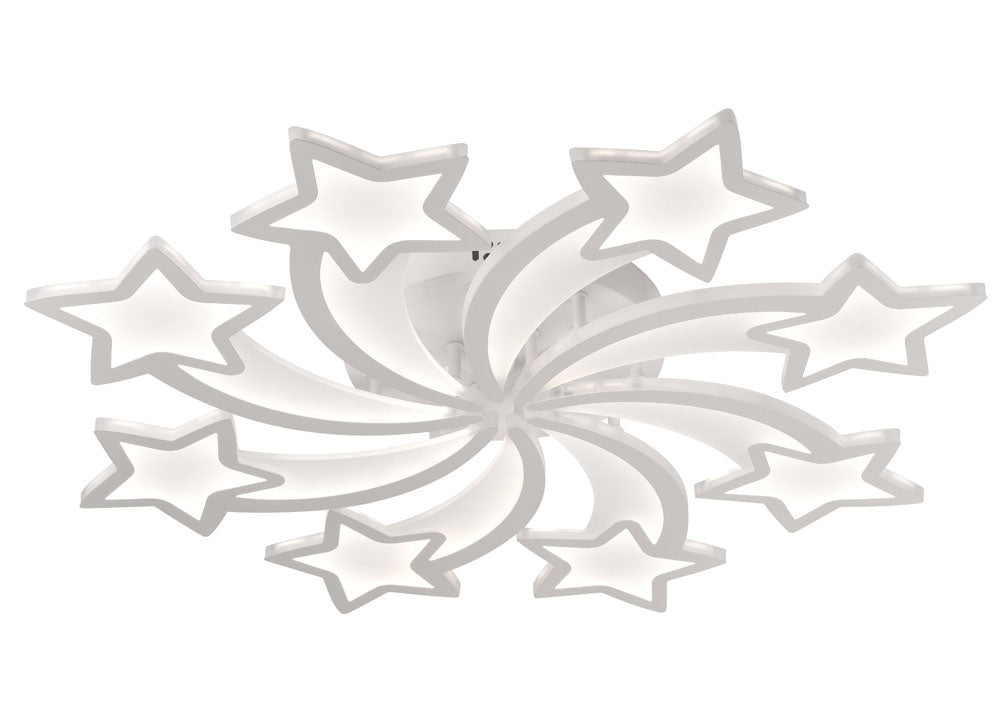 Detaliu design stelar alb plafoniera LED Star Erste 3CCT 11600lm 145W