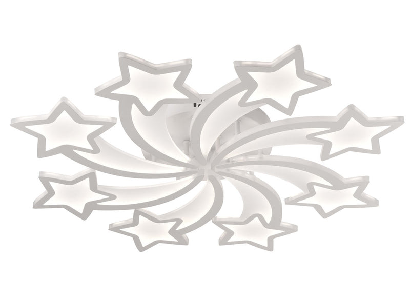 Detaliu design stelar alb plafoniera LED Star Erste 3CCT 11600lm 145W