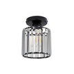 Plafonieră Esra PL1 Klausen negru, metal și sticlă, 1xE27, iluminat interior clasic
