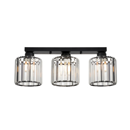 Plafonieră Esra PL3 Klausen negru, metal și sticlă, 3xE27, iluminat interior clasic
