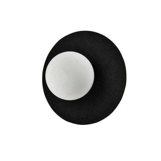 Aplică Felt AP1 B Klausen negru, design modern cu fetru și sticlă, iluminat interior
