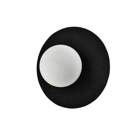 Aplică Felt AP1 B Klausen negru, design modern cu fetru și sticlă, iluminat interior
