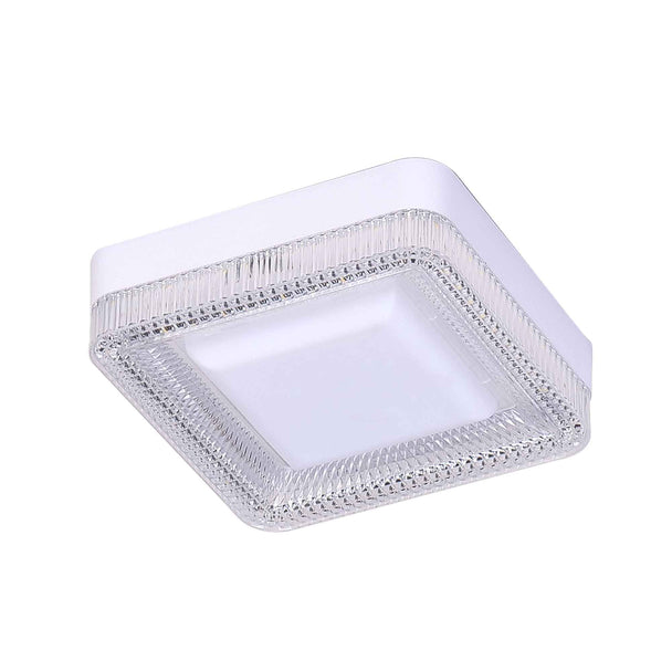 Plafonieră LED Genius S 18W Klausen alb, design pătrat modern

