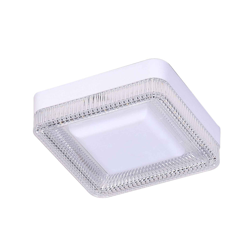 Plafonieră LED Genius S 18W Klausen alb, design pătrat modern

