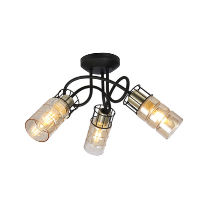 Plafoniera Ideal 3 KL140000 fumuriu negru alama, design industrial, 3xE14, Klausen
