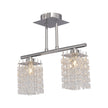 Candelabru Kubo PL2 KL7513 crom transparent, design clasic Elegance, 2xG9, Klausen
