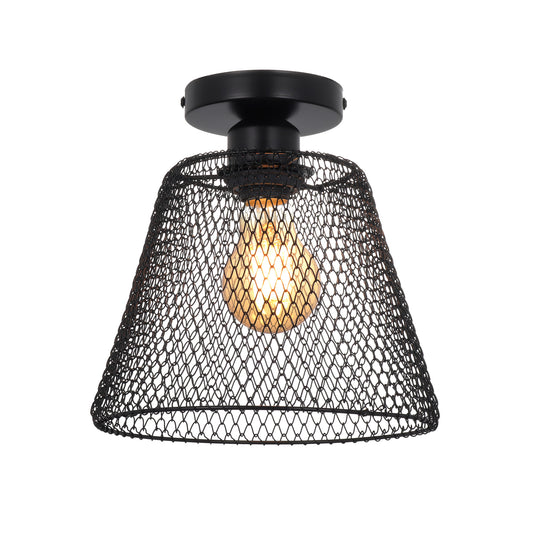 Plafoniera Loana PL1 B KL100094 negru metal, design modern minimalist, 1xE27, Klausen
