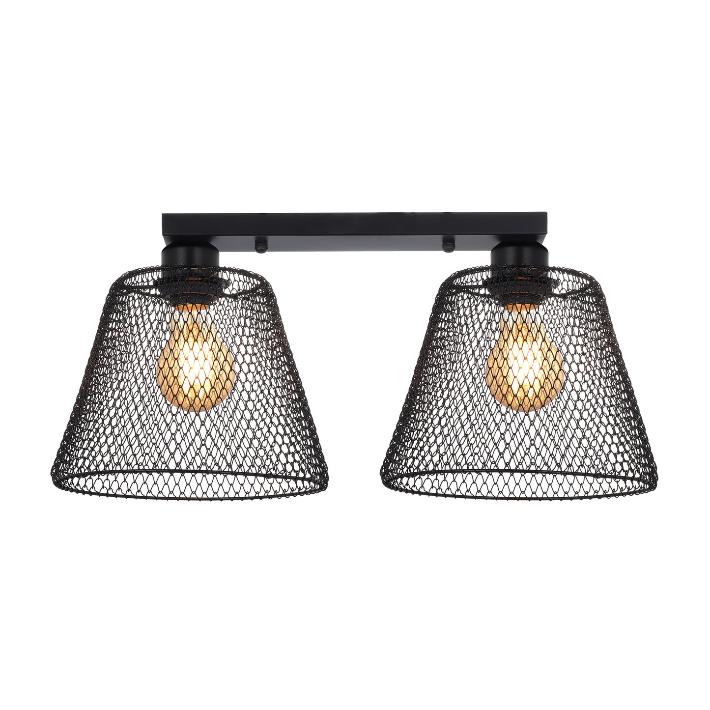 Plafoniera Loana PL2 B KL100096 metal negru, 2xE27, iluminat tavan interior modern, Klausen
