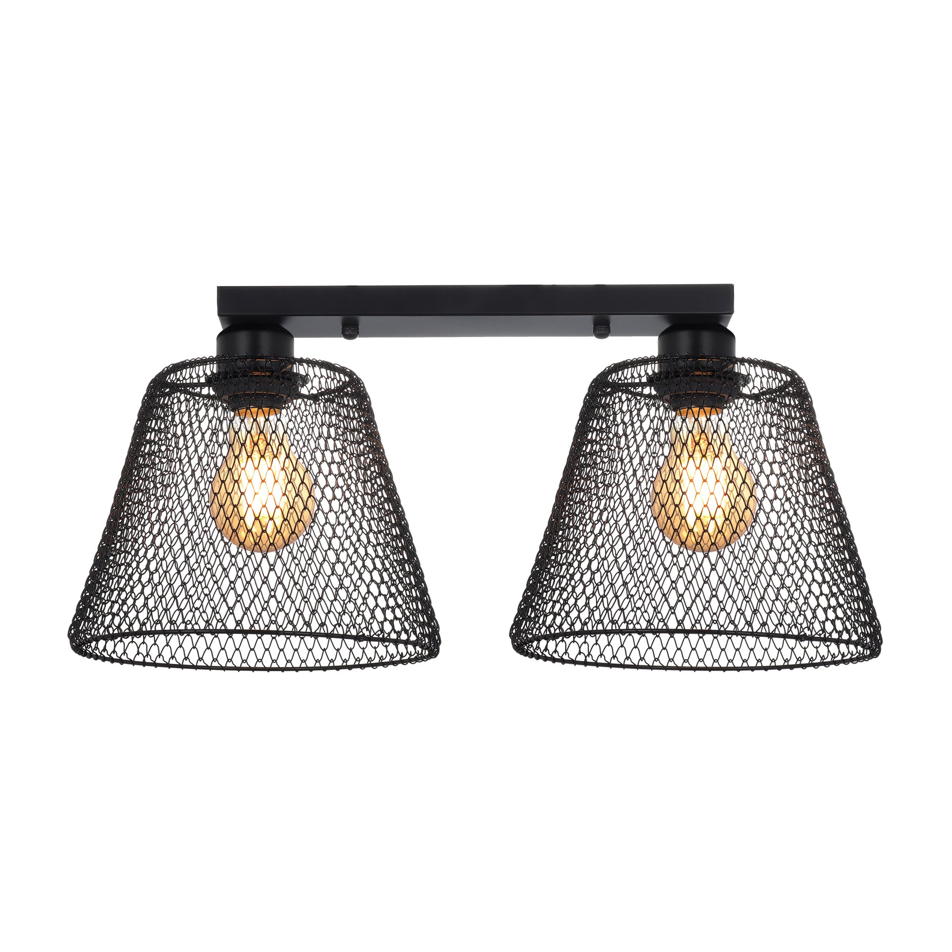 Plafoniera Loana PL2 B KL100096 metal negru, 2xE27, iluminat tavan interior modern, Klausen
