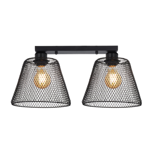 Plafoniera Loana PL2 B KL100096 metal negru, 2xE27, iluminat tavan interior modern, Klausen
