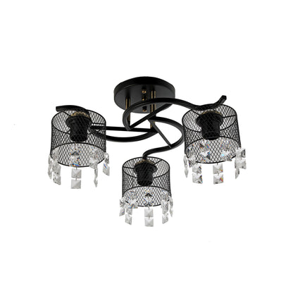 Lustra Lustros PL3 KL100085 metal negru sticla, design clasic Elegance, 3xE27, Klausen
