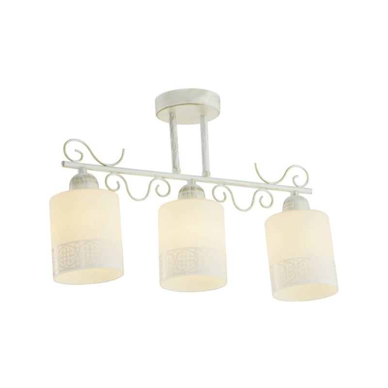 Candelabru Lyric PL3 KL6094 alb auriu metal sticla, design clasic Classic Chic, 3xE27, Klausen
