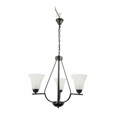Lustra Midnight Negru+Alb 3xE27 40W