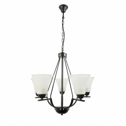 Lustra Midnight Negru+Alb 5xE27 40W