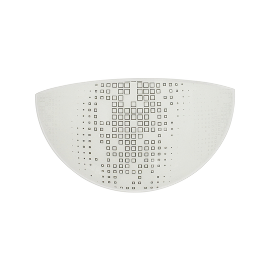 Aplică perete Merlin D300-2 KL5895 metal alb negru sticlă albă, design clasic Simplicity, 1xE27, Klausen
