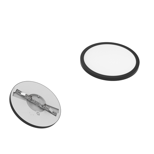 Plafonieră LED Klausen Nebula 18W neagră, corp de iluminat smart pentru interior
