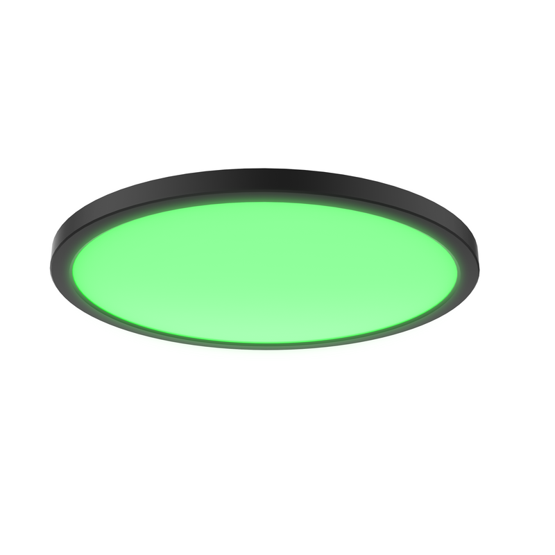 Plafonieră Smart Nebula 18W neagră cu lumină RGB și intensitate reglabilă
