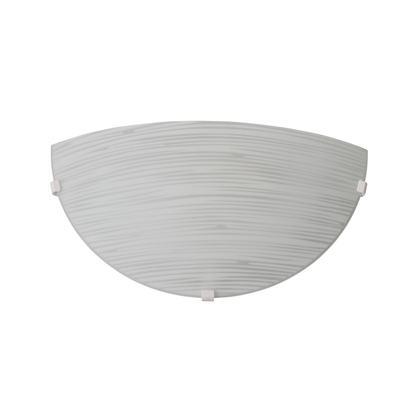 Aplică perete Noe D300-2 KL6002 metal alb sticlă albă, design clasic Simplicity, 1xE27, Klausen
