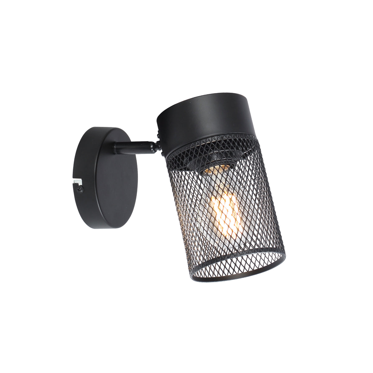 Aplică perete Obscur AP1 KL161027 metal negru, design modern industrial, 1xE27, Klausen
