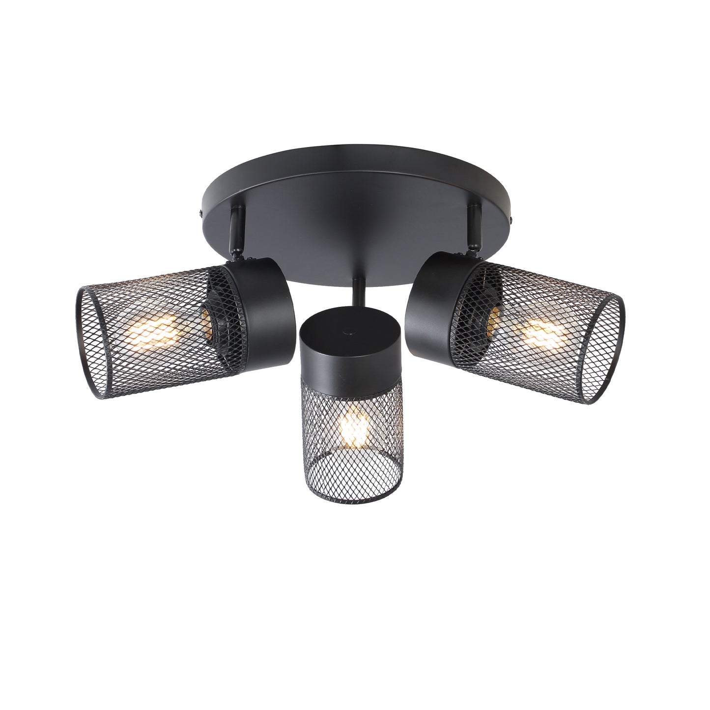 Spot plafoniera Klausen OBSCUR PL3 KL163026 negru metal 3xE27 design modern industrial iluminat interior
