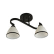 Candelabru Klausen PROTON PL2 KL100045 metal negru sticla alb mat 2xE27 design clasic iluminat interior
