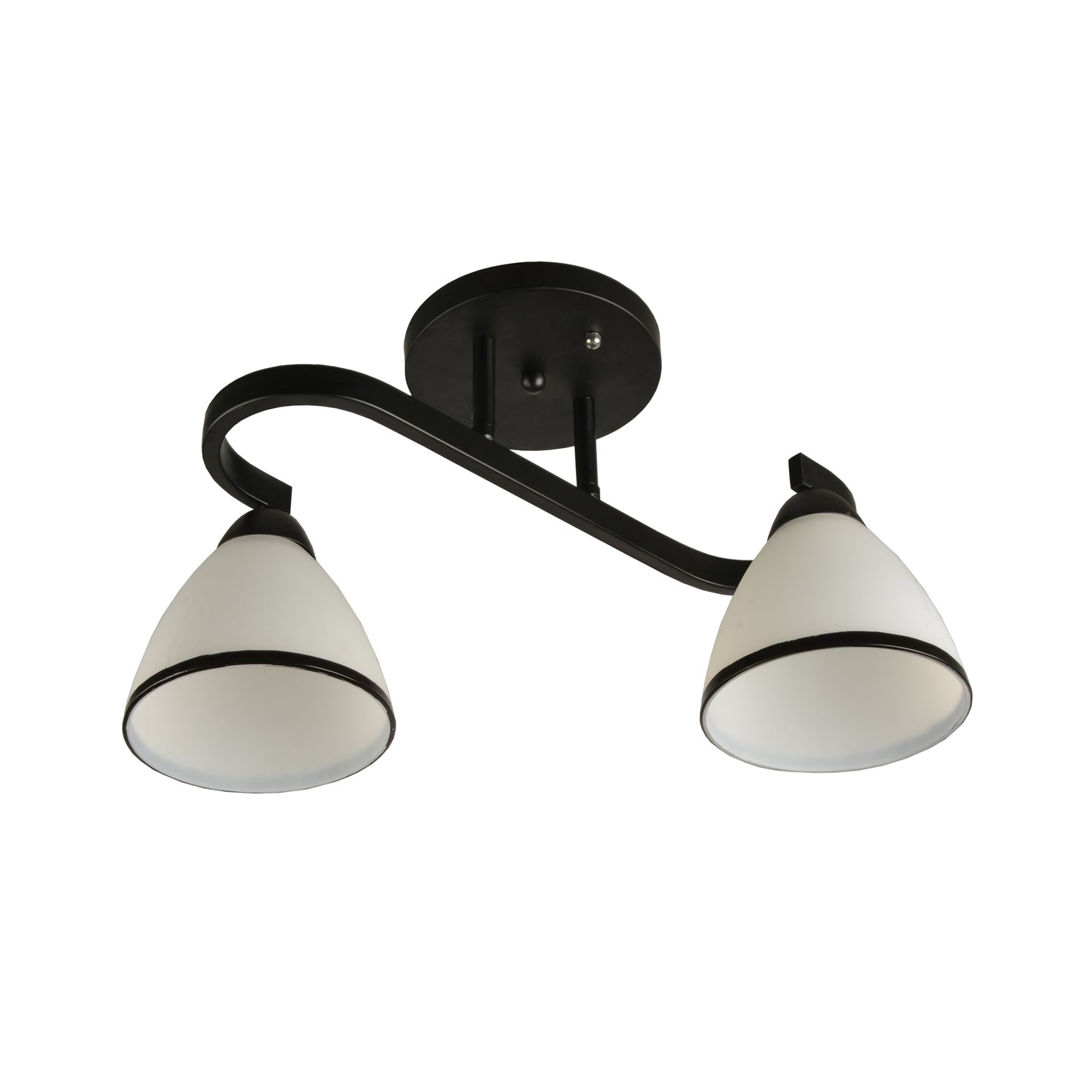 Candelabru Klausen PROTON PL2 KL100045 metal negru sticla alb mat 2xE27 design clasic iluminat interior
