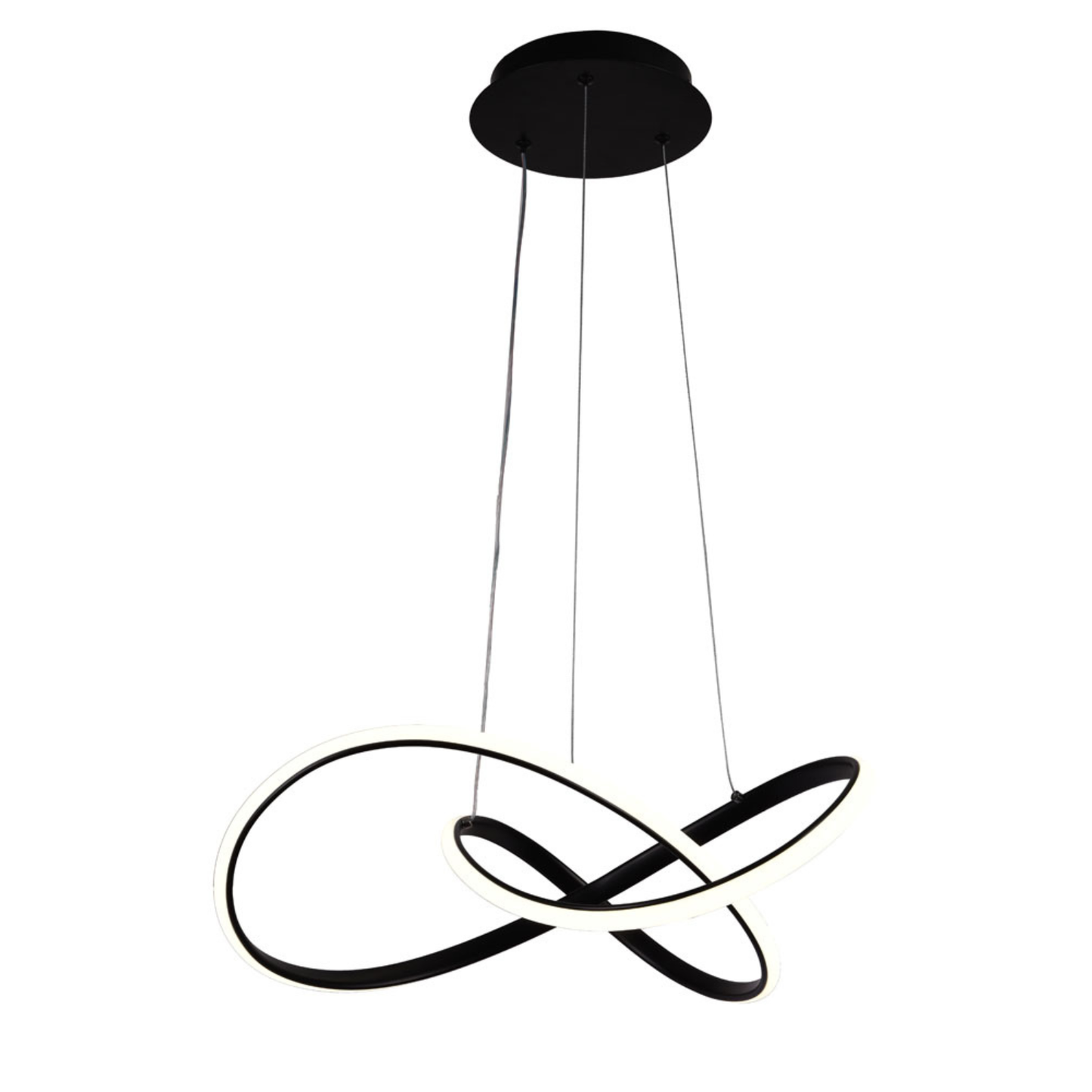 Pendul Libra LED 55W 3CCT 3410lm negru - ERSTE