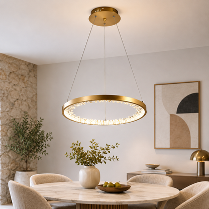 Pendul Linea LED 26W 3CCT 2080lm auriu - ERSTE