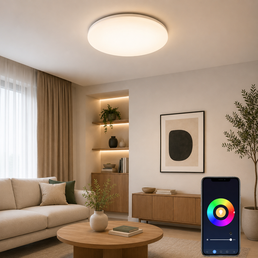 Plafoniera Smart WIFI Joy RGB+CCT 20W 1400LM, PULSAR