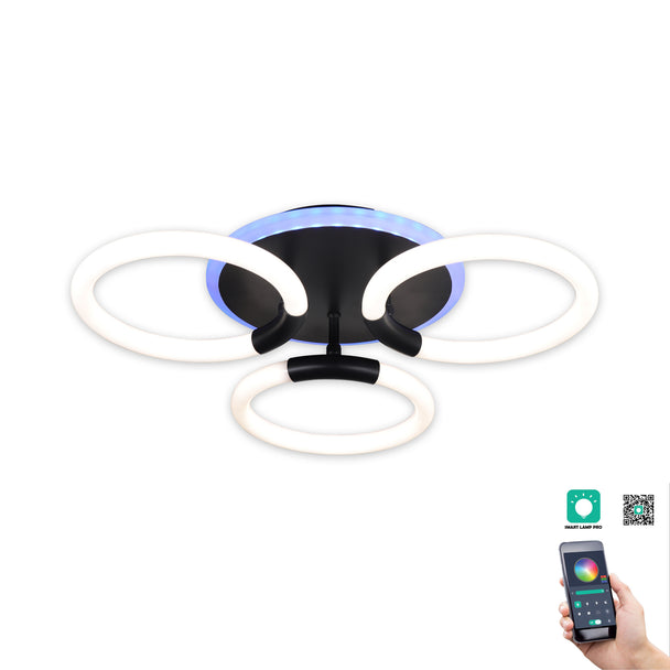 Plafonieră LED Smart Rhea PL3 Klausen albă, cu design modern
