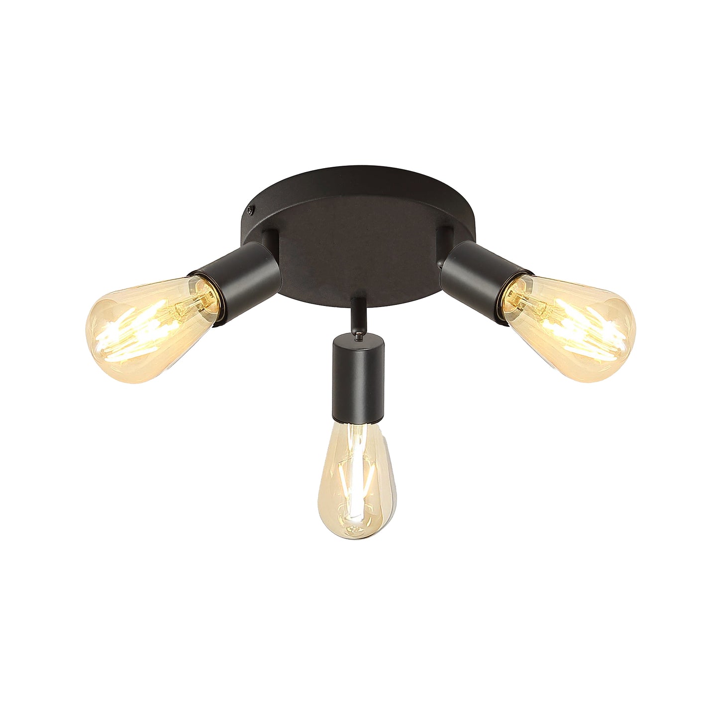 Plafoniera Klausen RIGHT PL3 KL163007 metal negru 3xE27 design industrial modern iluminat interior
