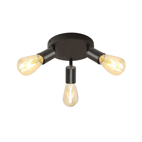Plafoniera Klausen RIGHT PL3 KL163007 metal negru 3xE27 design industrial modern iluminat interior
