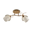 Candelabru Klausen ROSY PL2 KL100035 metal auriu sticla transparenta 2xE27 design clasic iluminat interior
