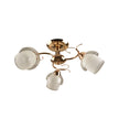 Candelabru Klausen ROSY PL3 KL100036 metal auriu sticla transparenta 3xE27 design clasic iluminat interior
