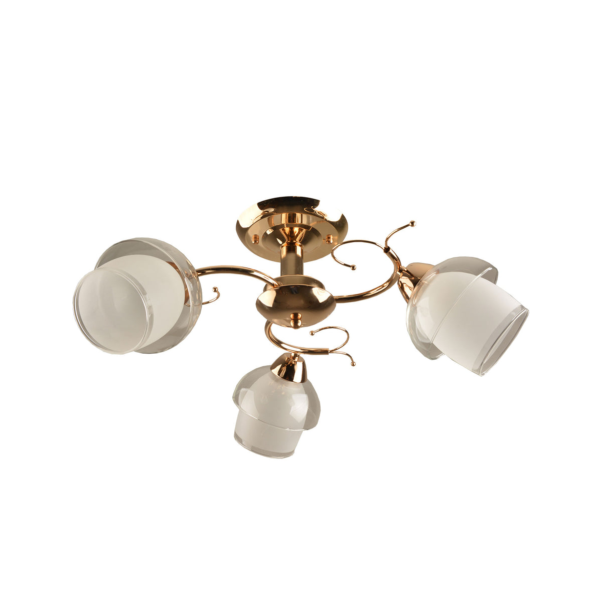 Candelabru Klausen ROSY PL3 KL100036 metal auriu sticla transparenta 3xE27 design clasic iluminat interior
