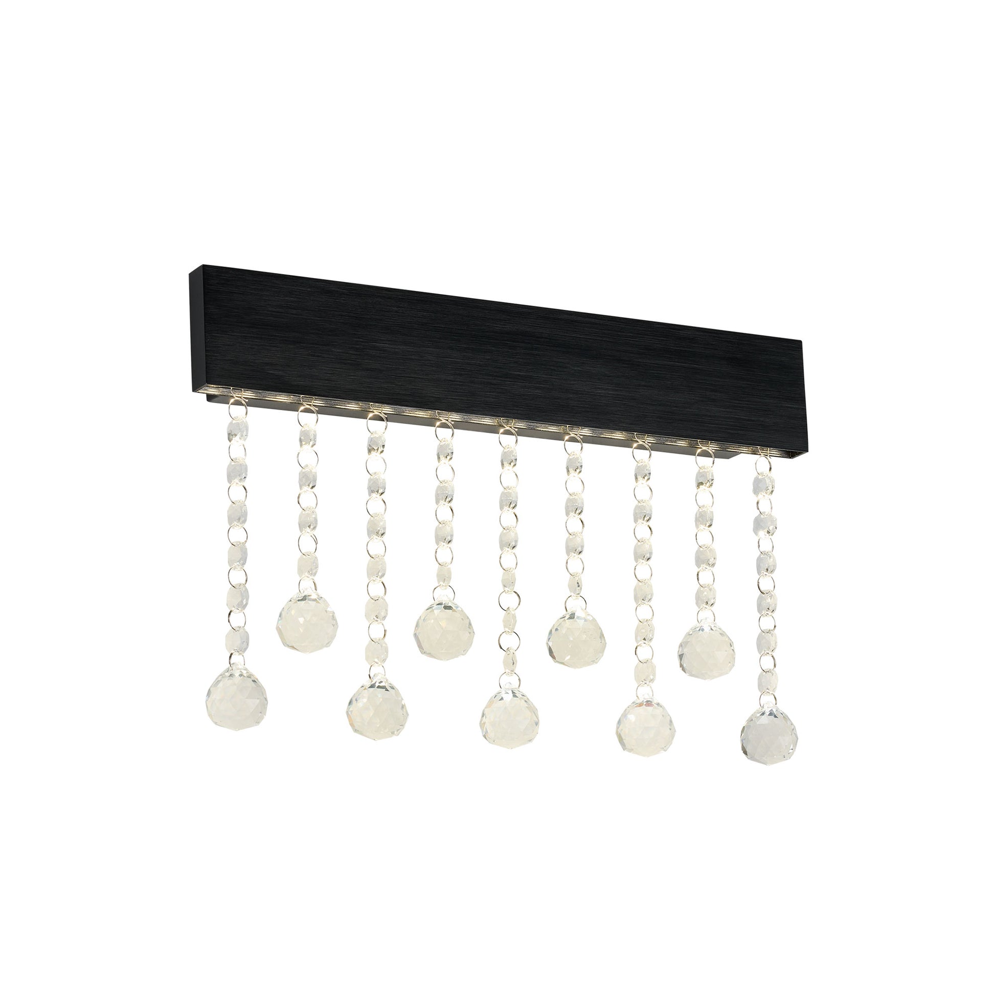 Aplică LED ROYALTY AP1 Klausen 12W negru aluminiu și sticlă transparentă, iluminat interior modern 4000K
