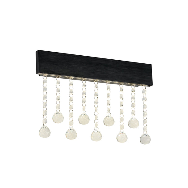 Aplică LED ROYALTY AP1 Klausen 12W negru aluminiu și sticlă transparentă, iluminat interior modern 4000K
