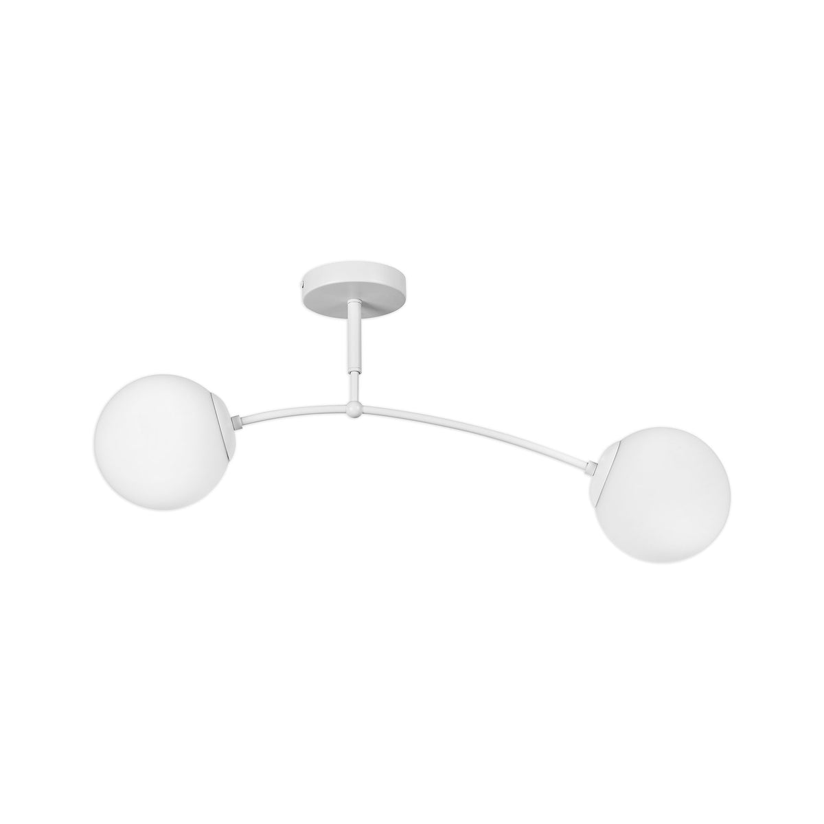 Plafoniera Klausen SEFORA PL2 W KL100063 metal alb sticla alb opal 2xE27 design modern urban iluminat interior
