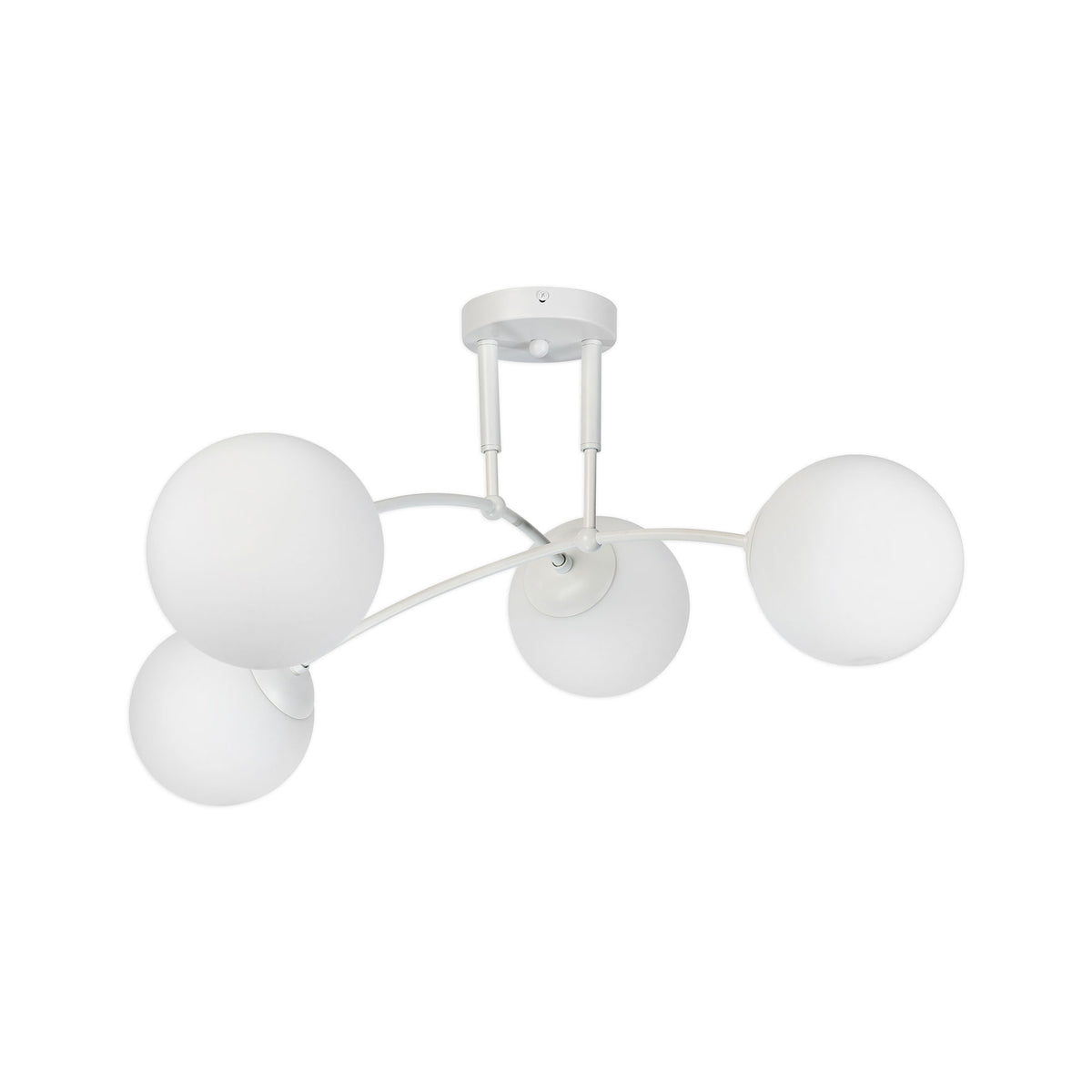 Plafoniera Klausen SEFORA PL4 W KL100065 metal alb sticla alb opal 4xE27 design modern urban iluminat interior
