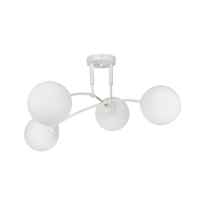 Plafoniera Klausen SEFORA PL4 W KL100065 metal alb sticla alb opal 4xE27 design modern urban iluminat interior
