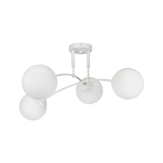 Plafoniera Klausen SEFORA PL4 W KL100065 metal alb sticla alb opal 4xE27 design modern urban iluminat interior
