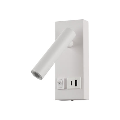 Aplică LED SMARTY W Klausen 2W alb aluminiu, lumină caldă 3000K unghi 38°, iluminat accent interior
