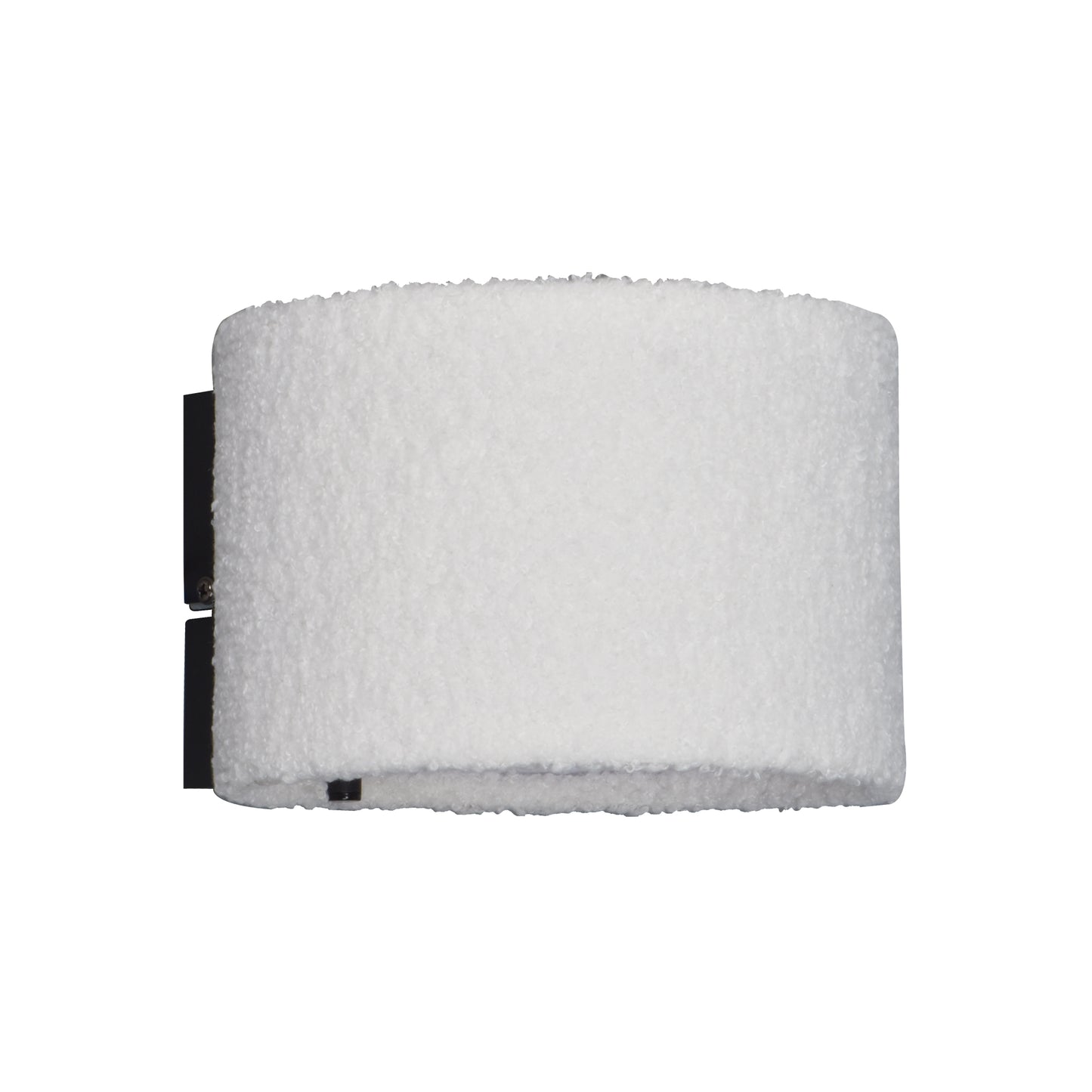 Aplică perete SOFTY AP1 Klausen alb metal și textil, abajur difuzor lumină caldă, iluminat interior modern E27
