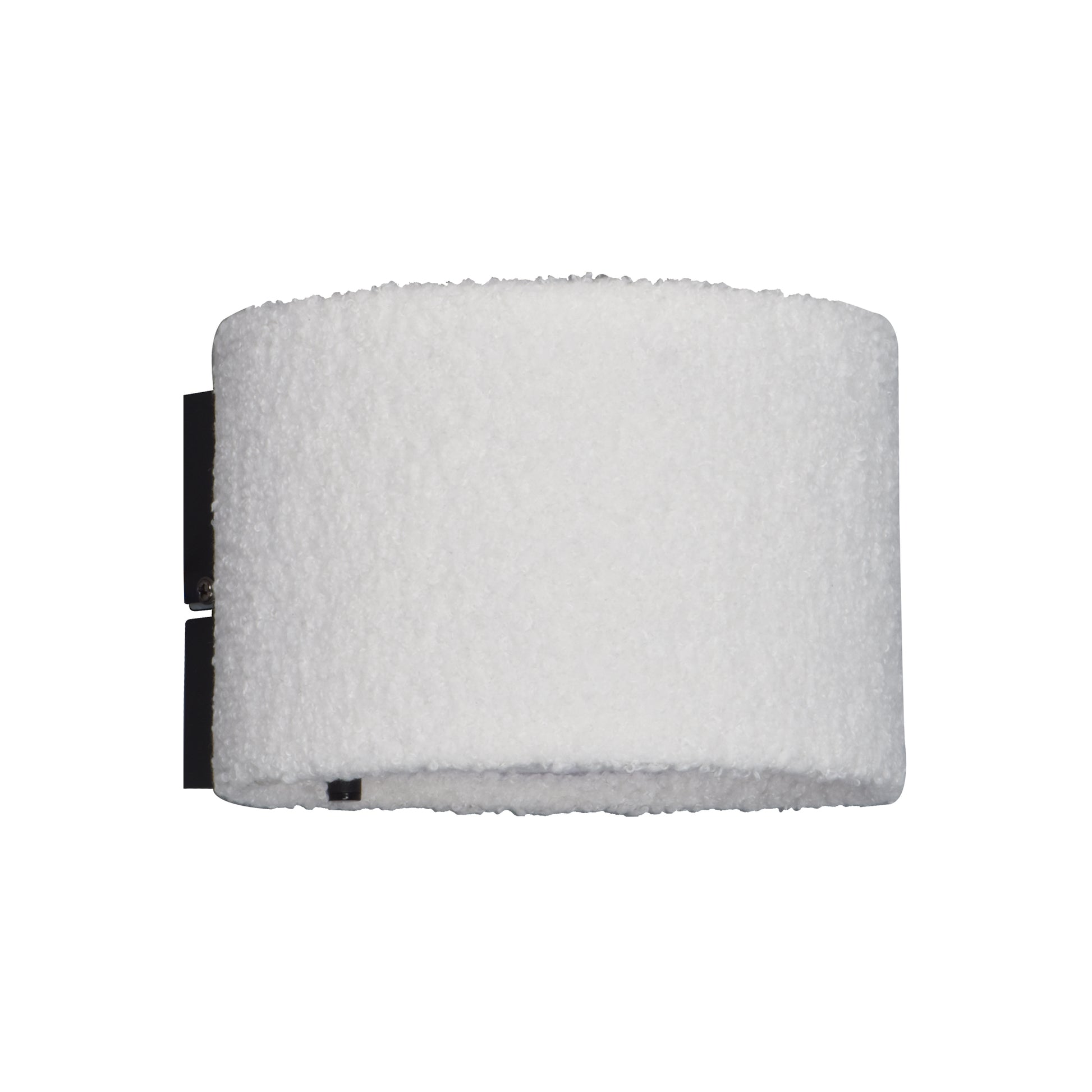 Aplică perete SOFTY AP1 Klausen alb metal și textil, abajur difuzor lumină caldă, iluminat interior modern E27
