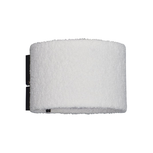 Aplică perete SOFTY AP1 Klausen alb metal și textil, abajur difuzor lumină caldă, iluminat interior modern E27
