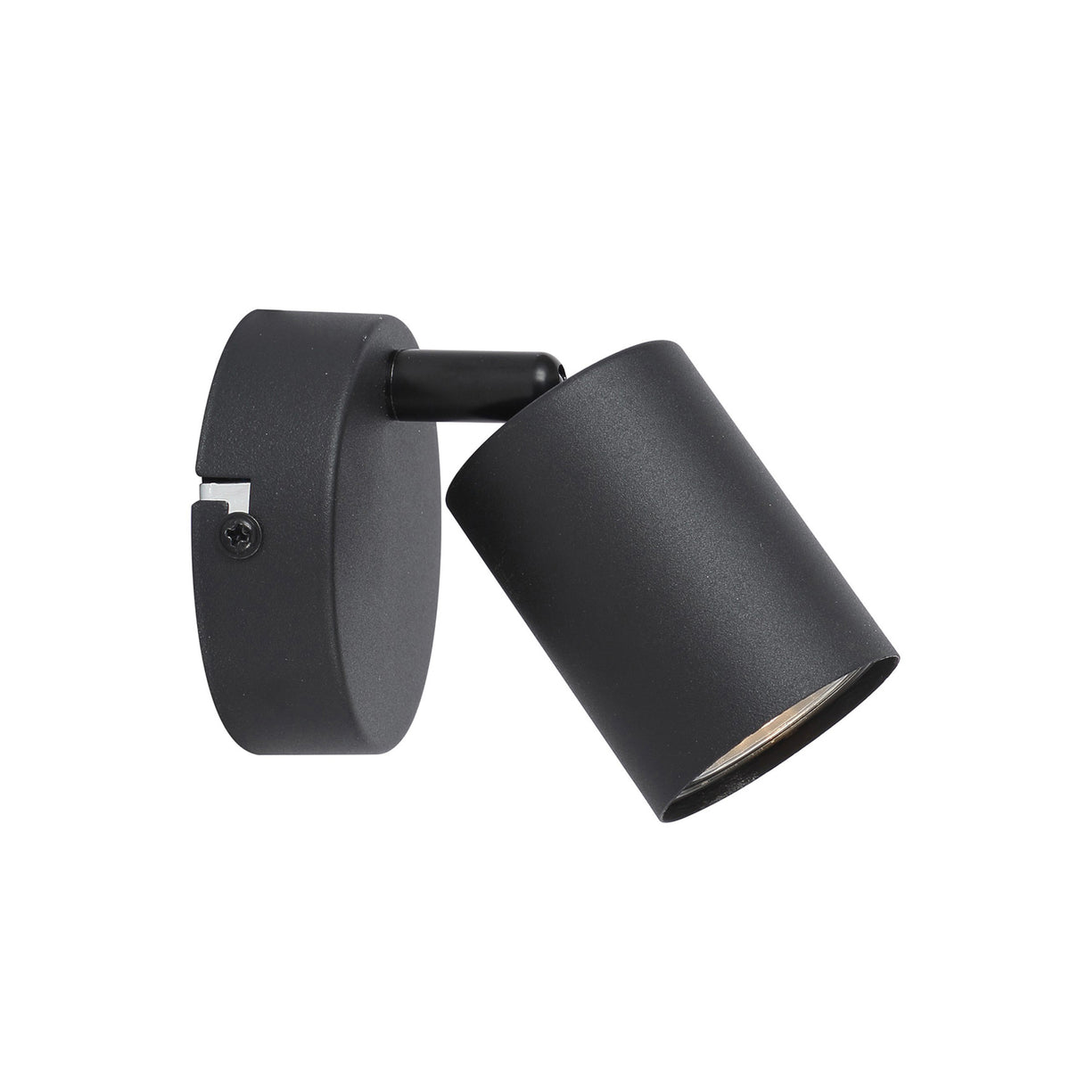 Aplică perete SPIKE AP1-B Klausen negru metal, iluminat accent GU10, design industrial minimalist interior
