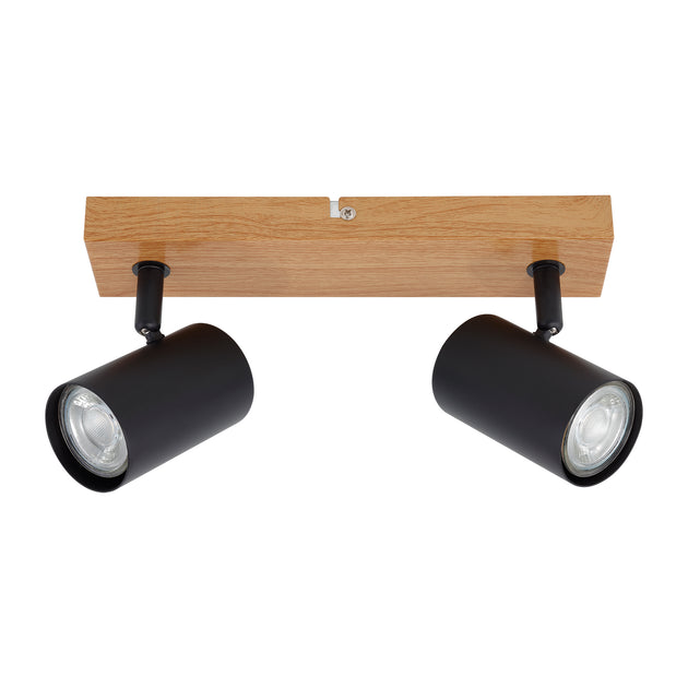 Spot perete Zinnia AP2 KL162020 Klausen negru, 2 surse GU10 orientabile, iluminat interior modern
