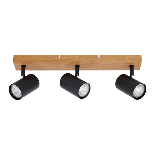 Spot tavan Zinnia PL3 KL163019 Klausen negru, 3 surse GU10 orientabile, iluminat interior modern
